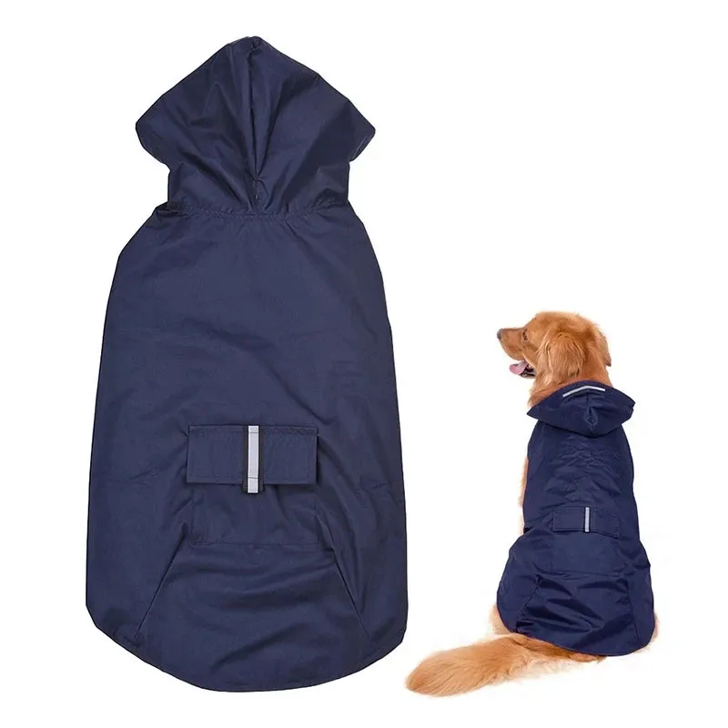 Reflective Waterproof Dog Raincoat with Hood for All Sizes