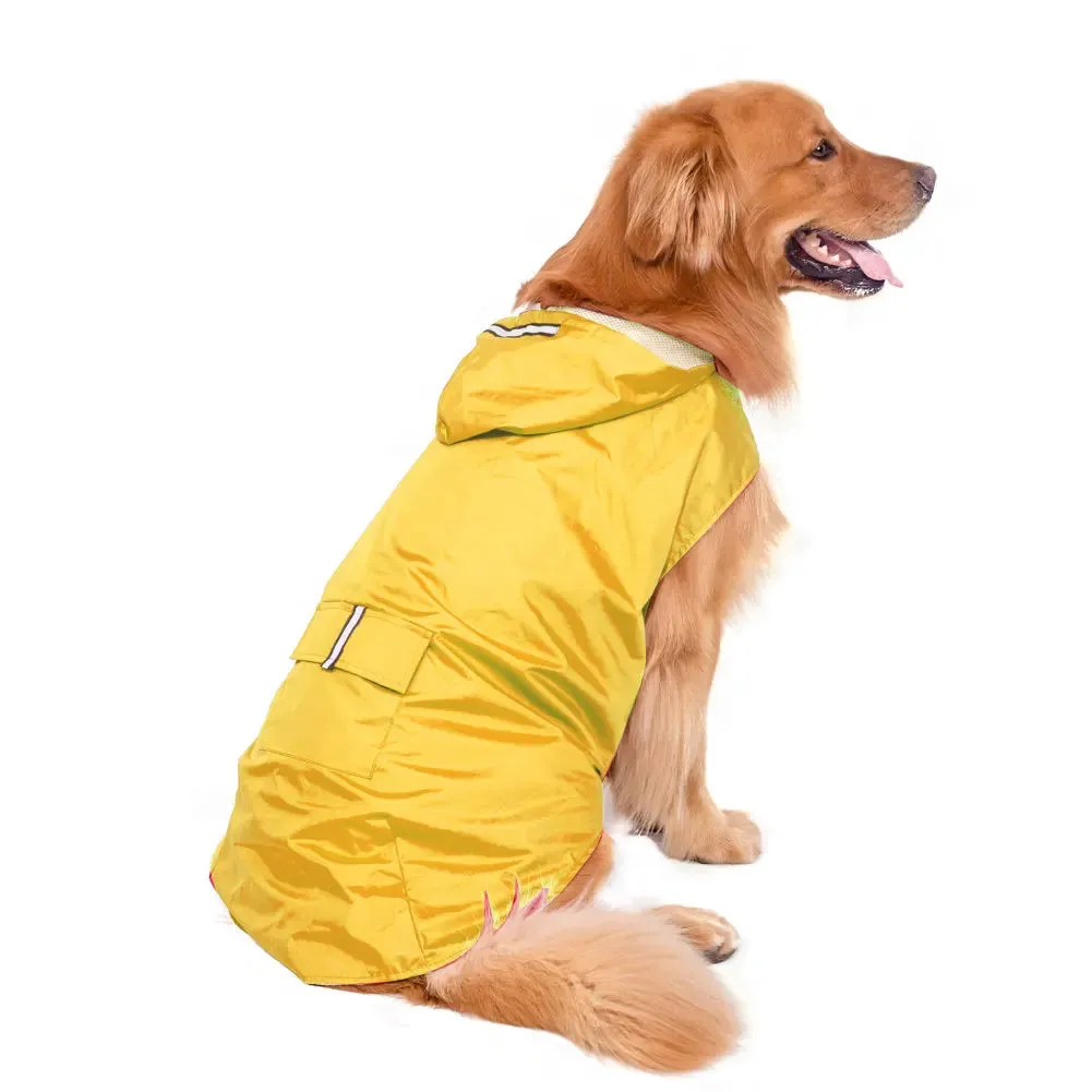 Reflective Waterproof Dog Raincoat with Hood for All Sizes