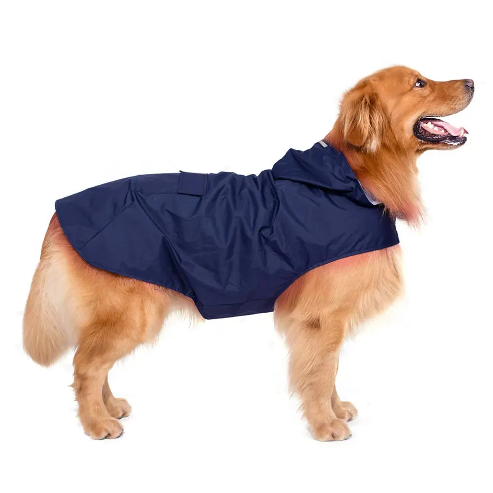 Reflective Waterproof Dog Raincoat with Hood for All Sizes