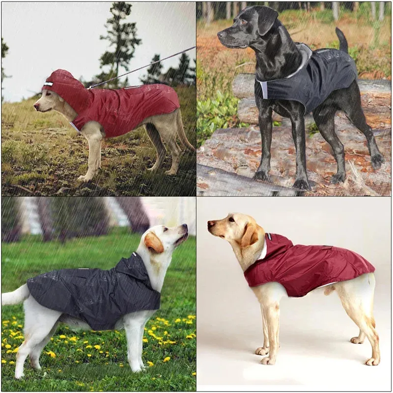 Reflective Waterproof Dog Raincoat with Hood for All Sizes