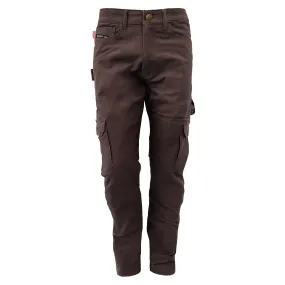 Relaxed Fit Cargo Pants - Dark Coffee with Pads ‌