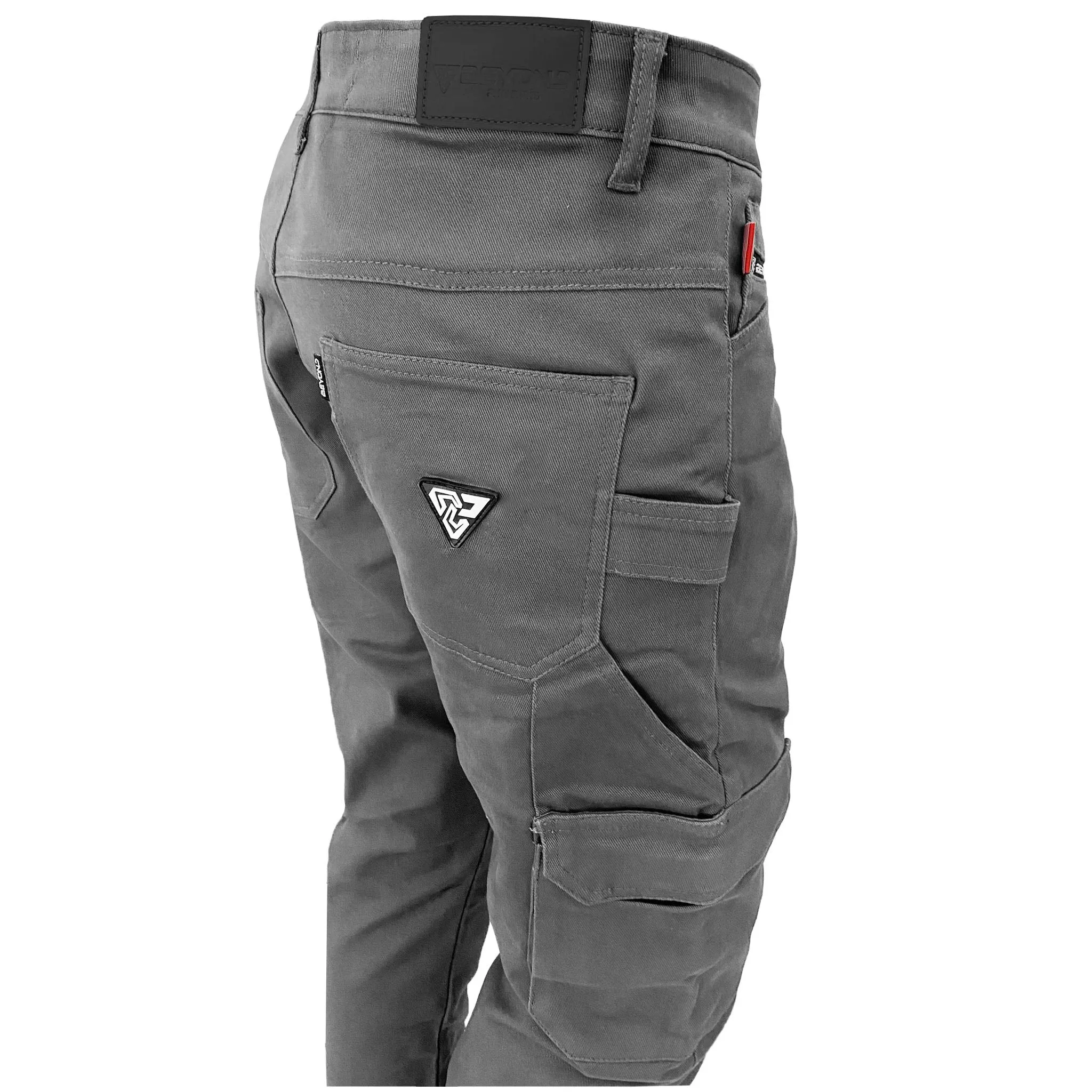 Relaxed Fit Cargo Pants - Grey with Pads