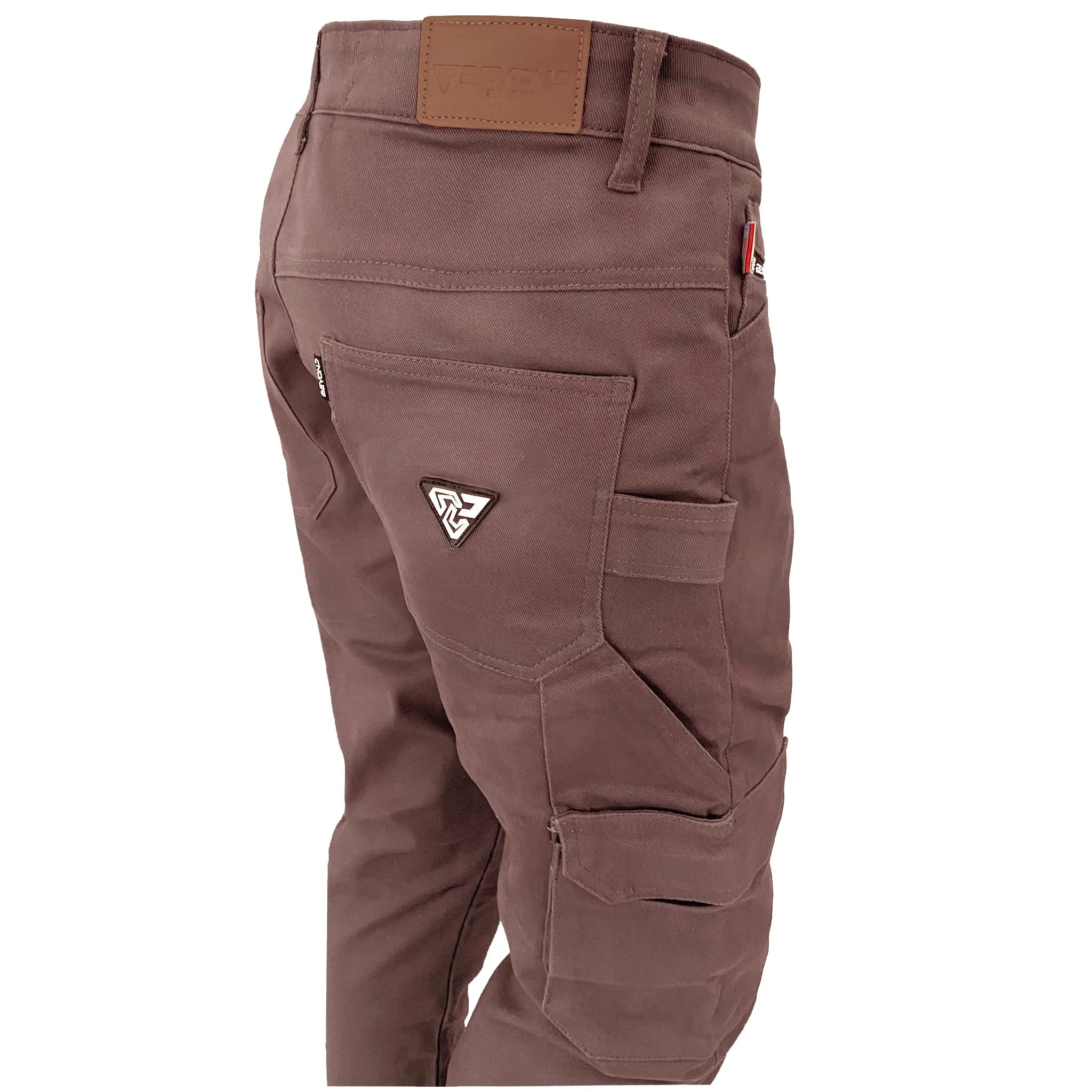 Relaxed Fit Cargo Pants - Light Cacao with Pads