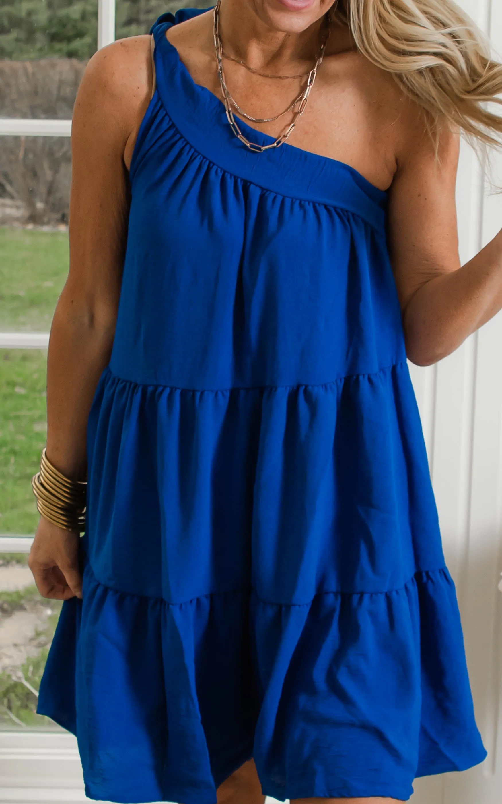 Royal Blue Tiered Babydoll Dress | FINAL SALE