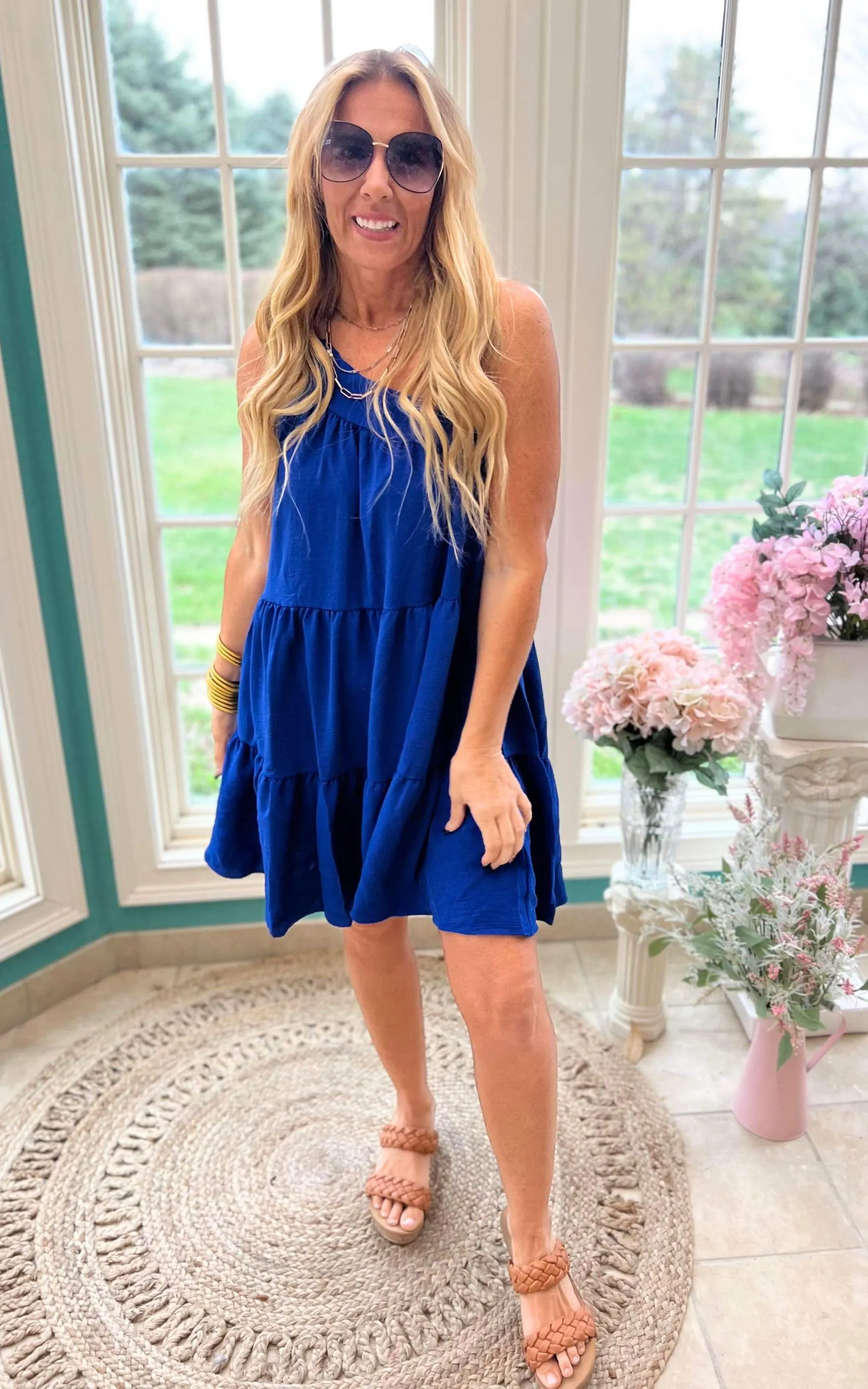 Royal Blue Tiered Babydoll Dress | FINAL SALE