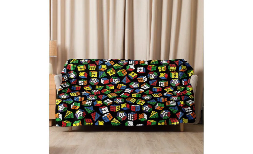 Rubik's Twisty Puzzle Sherpa Blanket