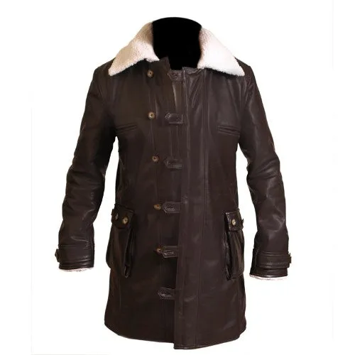 RW Authentic SheepSkin Bane Coat Chocolate Brown Leather Long Coat