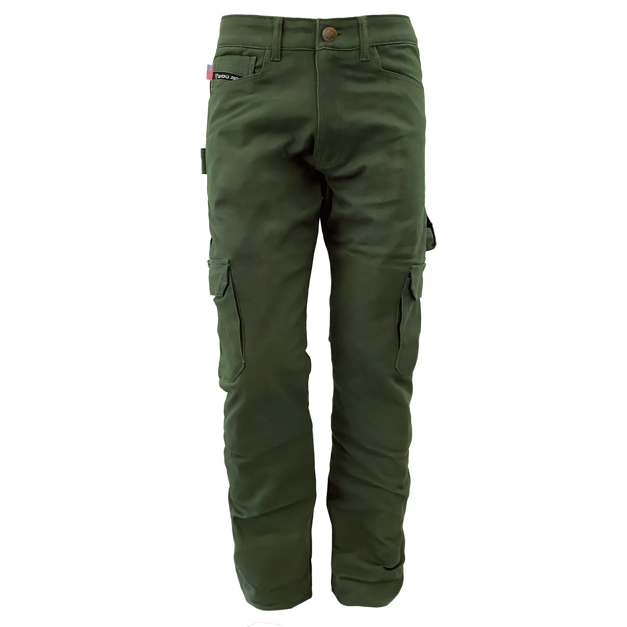 SALE Loose Fit Cargo Pants - Army Green with Pads