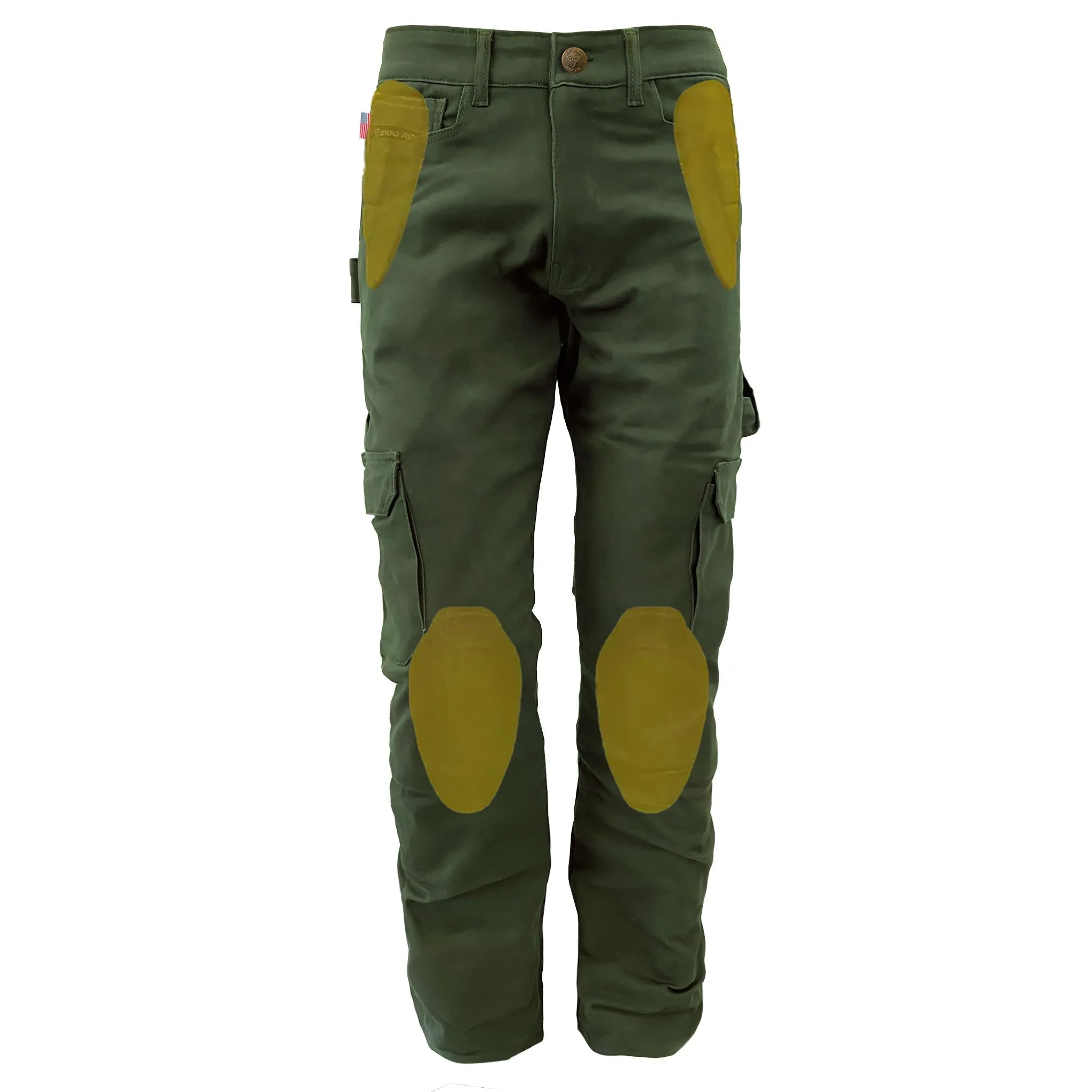 SALE Loose Fit Cargo Pants - Army Green with Pads