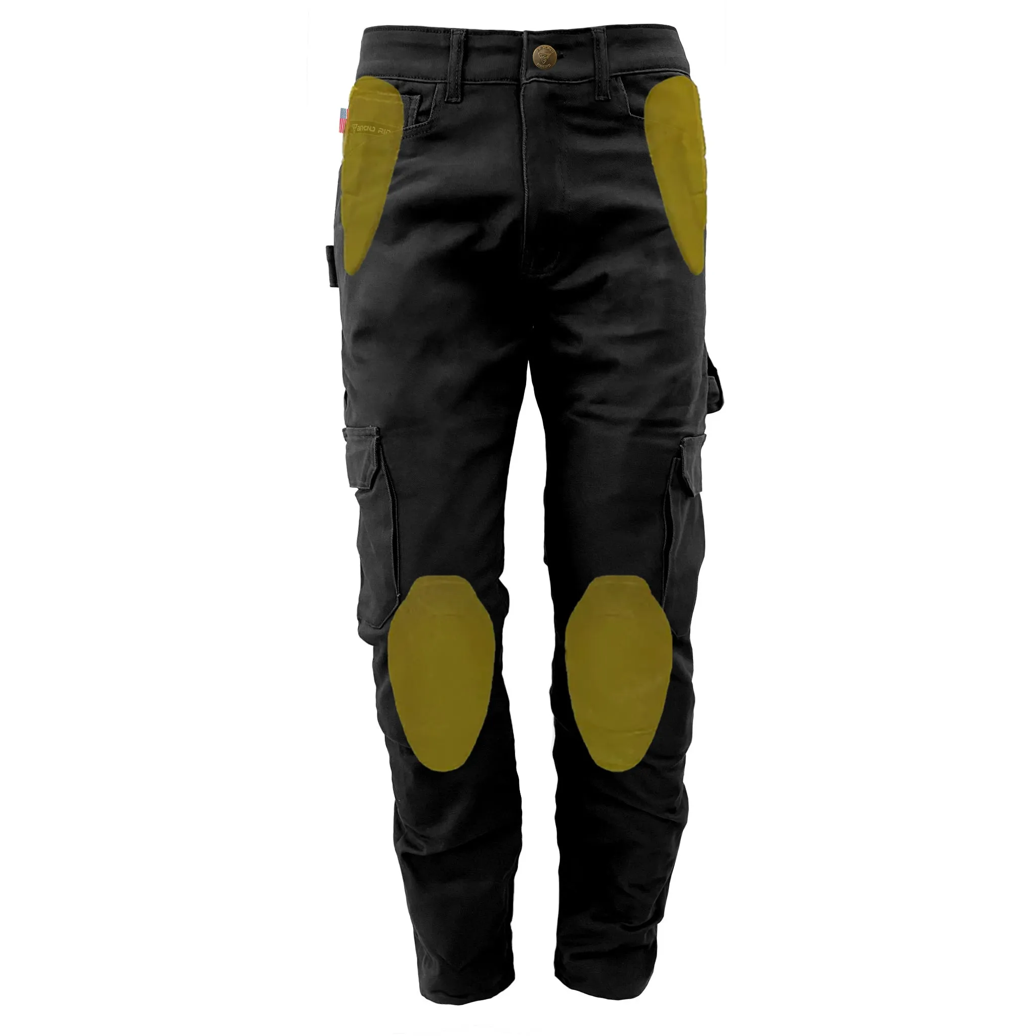 SALE Loose Fit Cargo Pants - Black with Pads