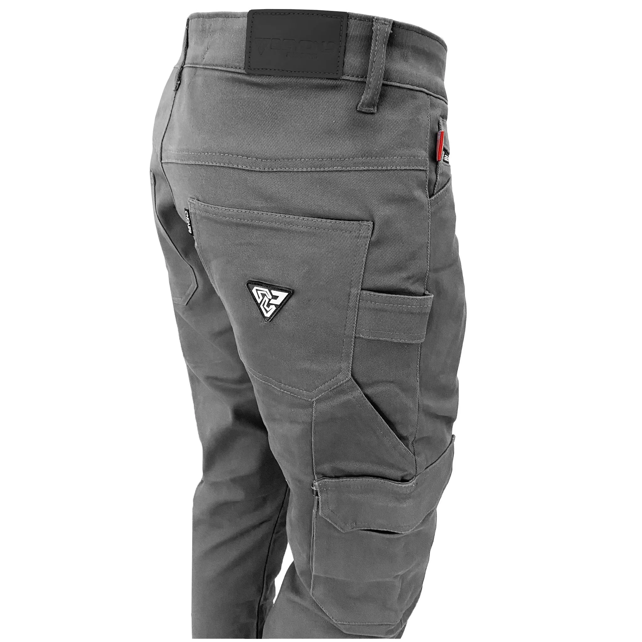 SALE Loose Fit Cargo Pants - Gray with Pads