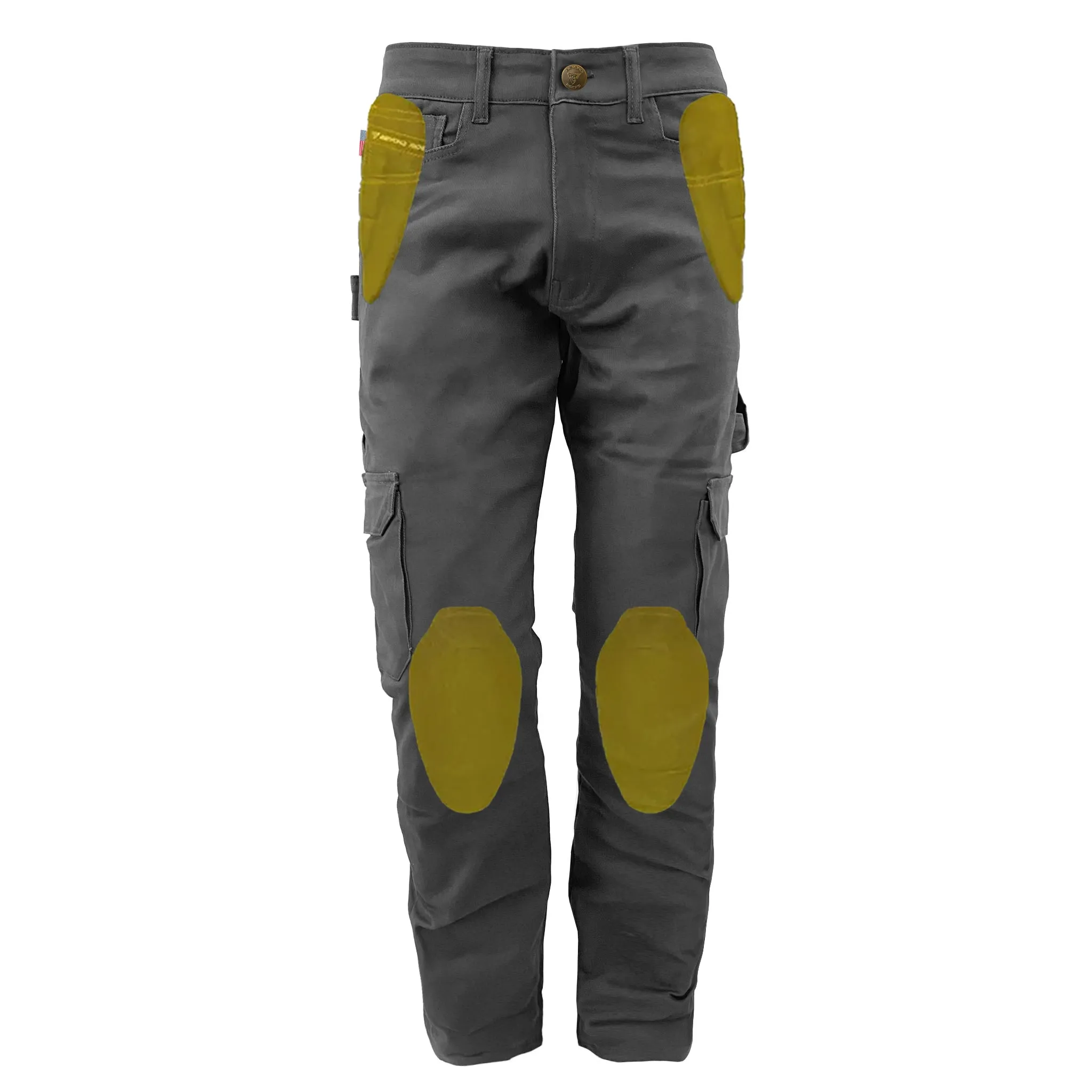 SALE Loose Fit Cargo Pants - Gray with Pads