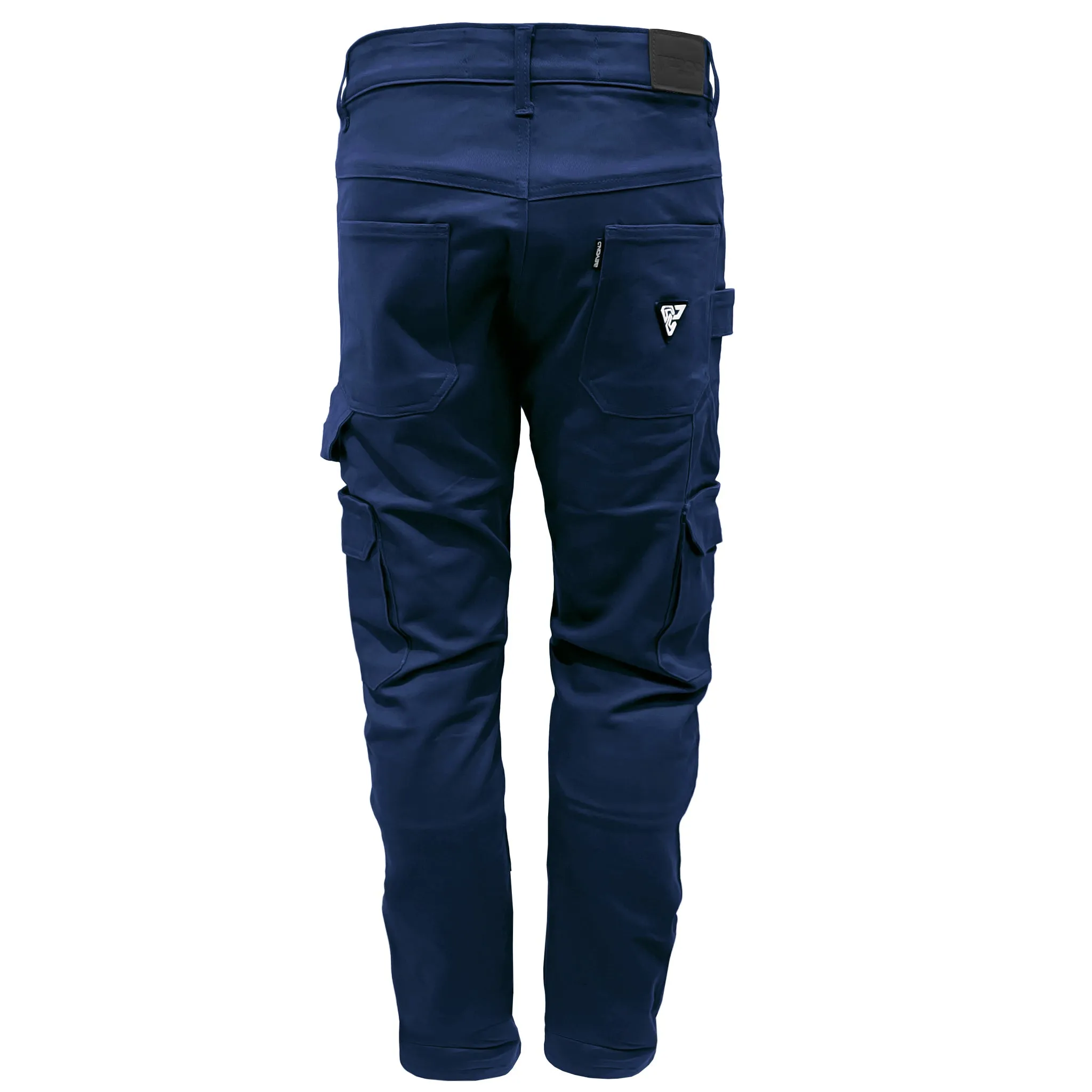 SALE Relaxed Fit Cargo Pants - Navy Blue with Pads