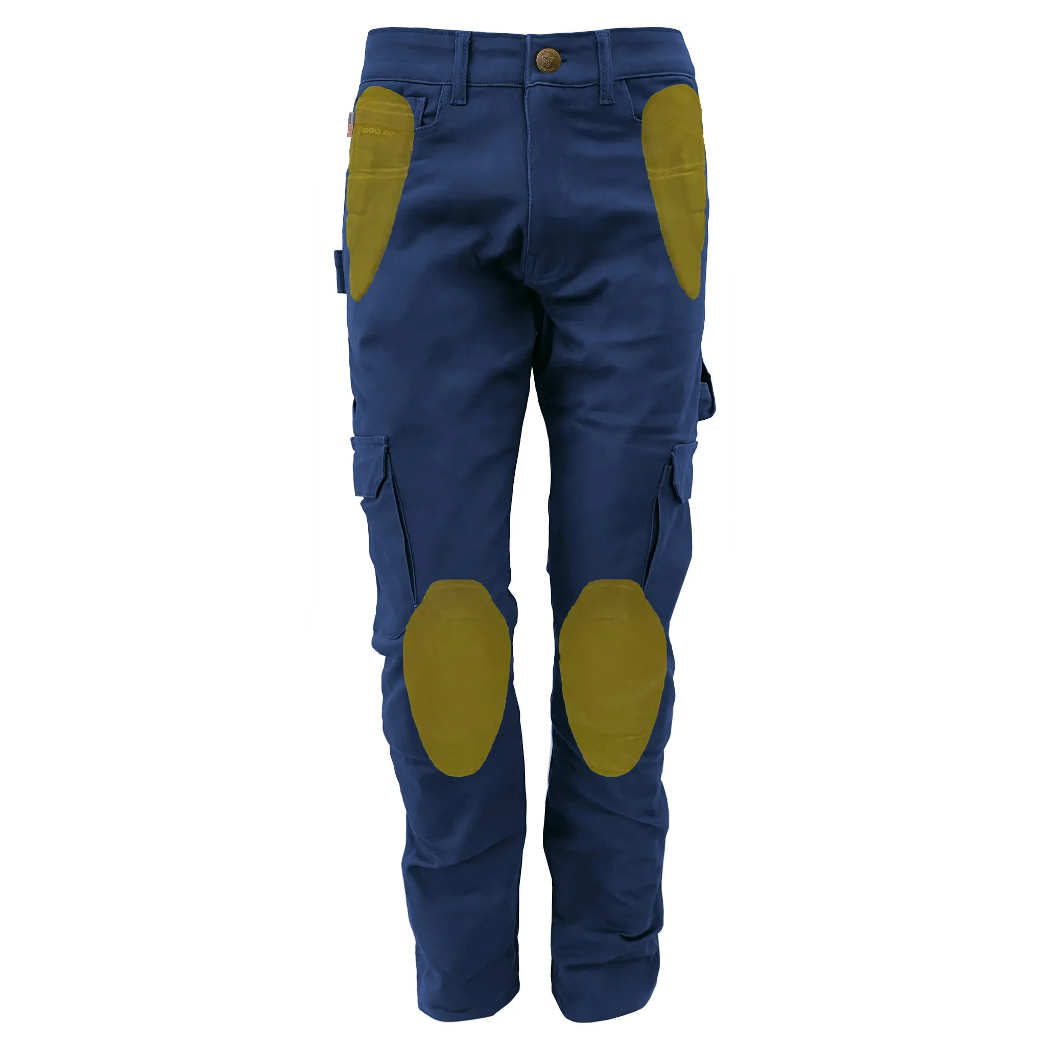 SALE Relaxed Fit Cargo Pants - Navy Blue with Pads