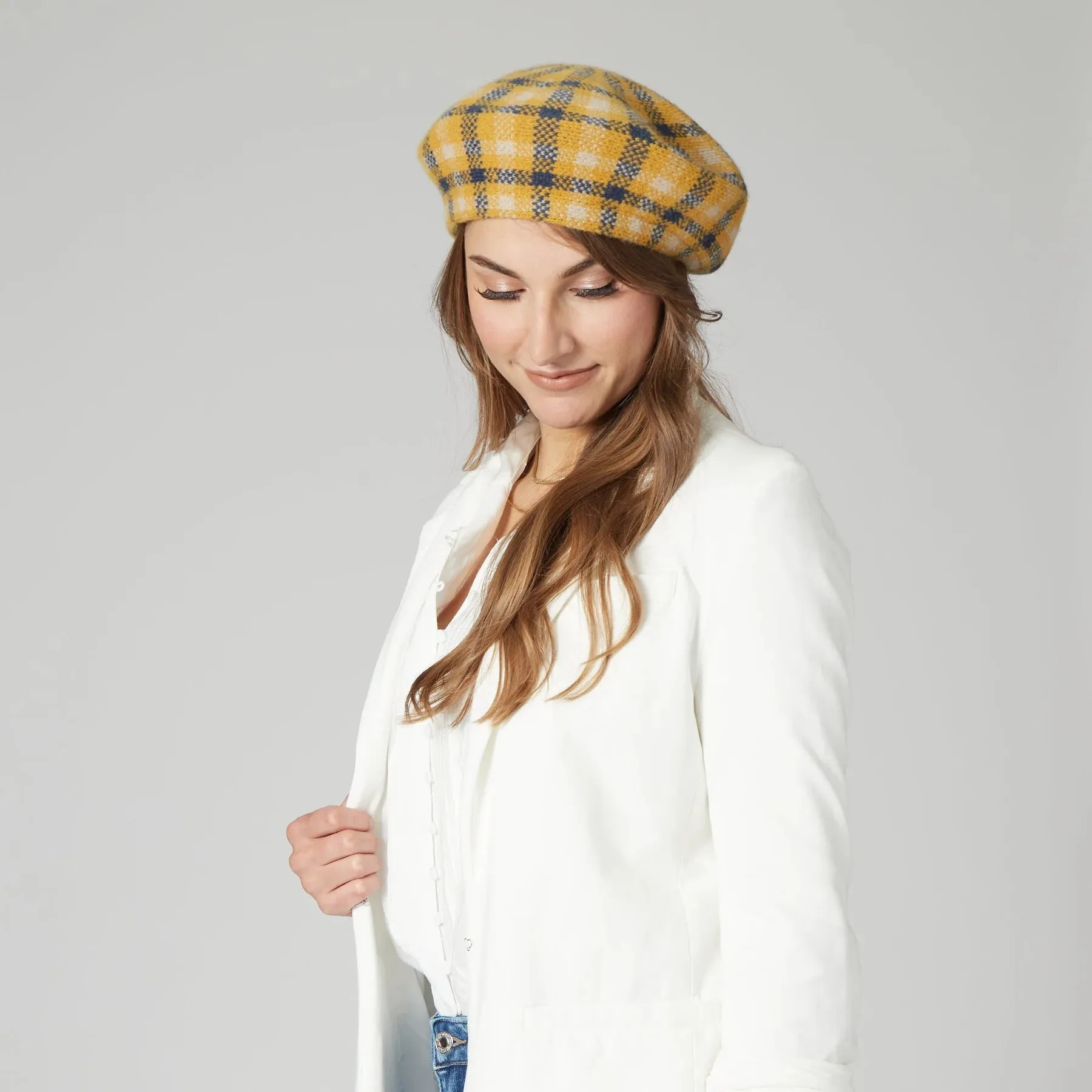 San Diego Hat Co.: Edwards Knit Checkered Beret