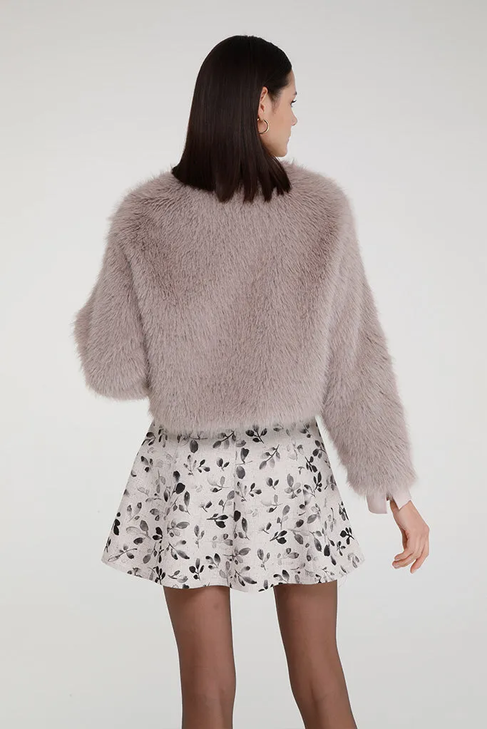 Shuanna Fur Short Jacket (Beige)