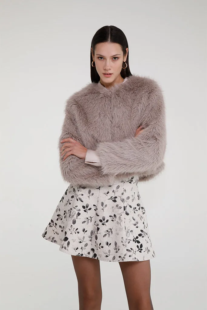 Shuanna Fur Short Jacket (Beige)