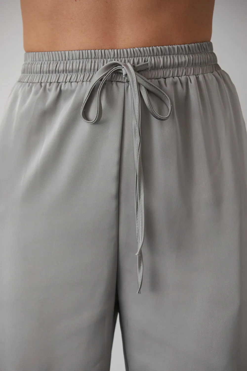 Slit Detail Silver Pants