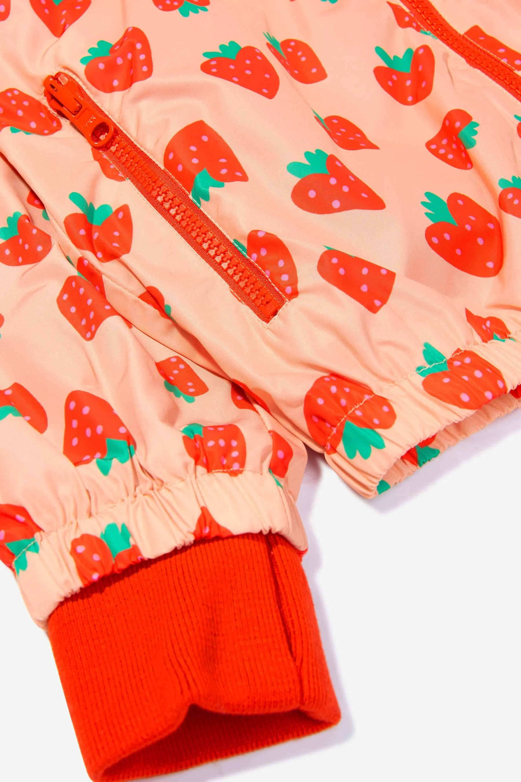 Stella McCartney Girls Strawberry Print Showerproof Jacket