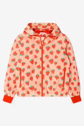 Stella McCartney Girls Strawberry Print Showerproof Jacket