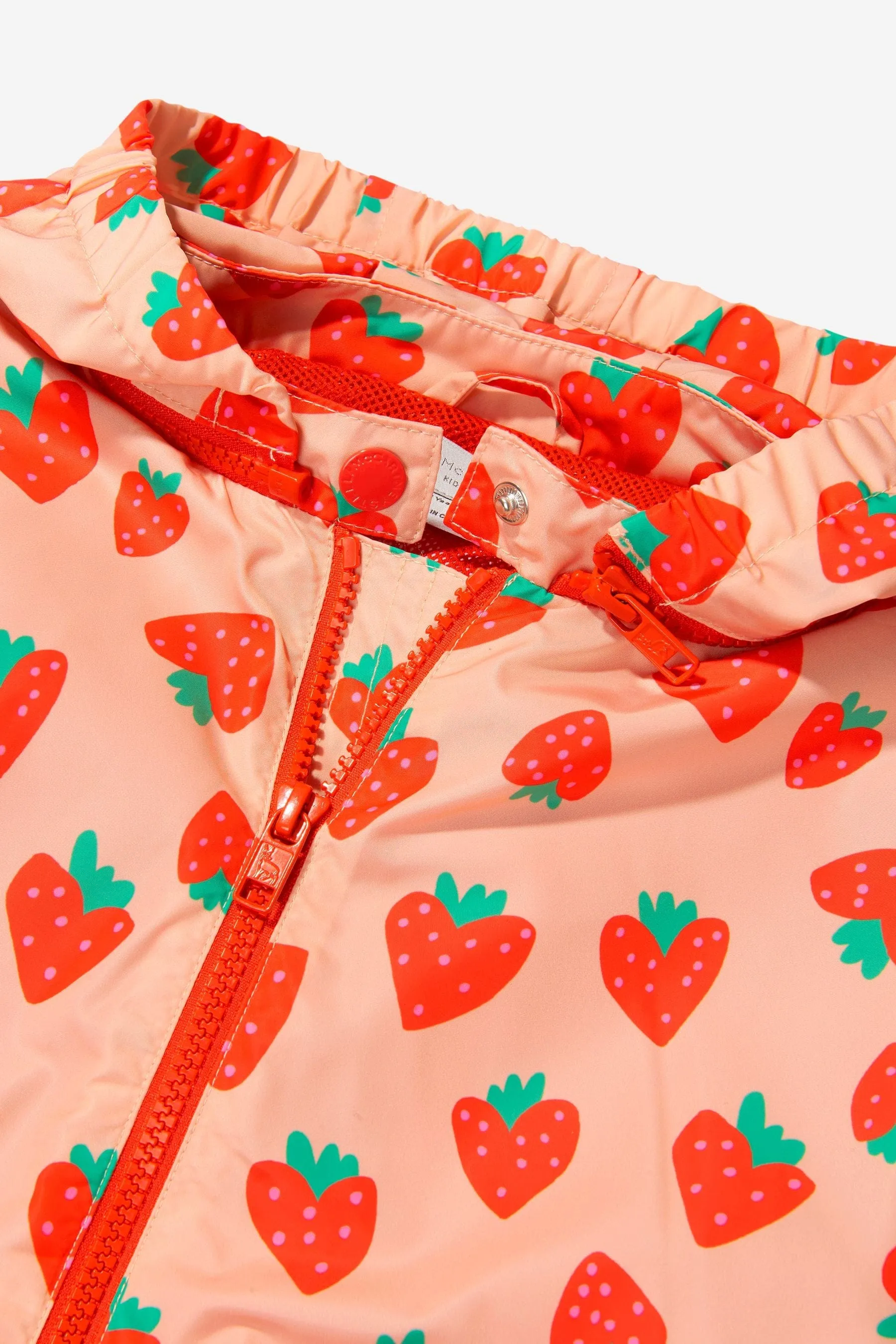 Stella McCartney Girls Strawberry Print Showerproof Jacket