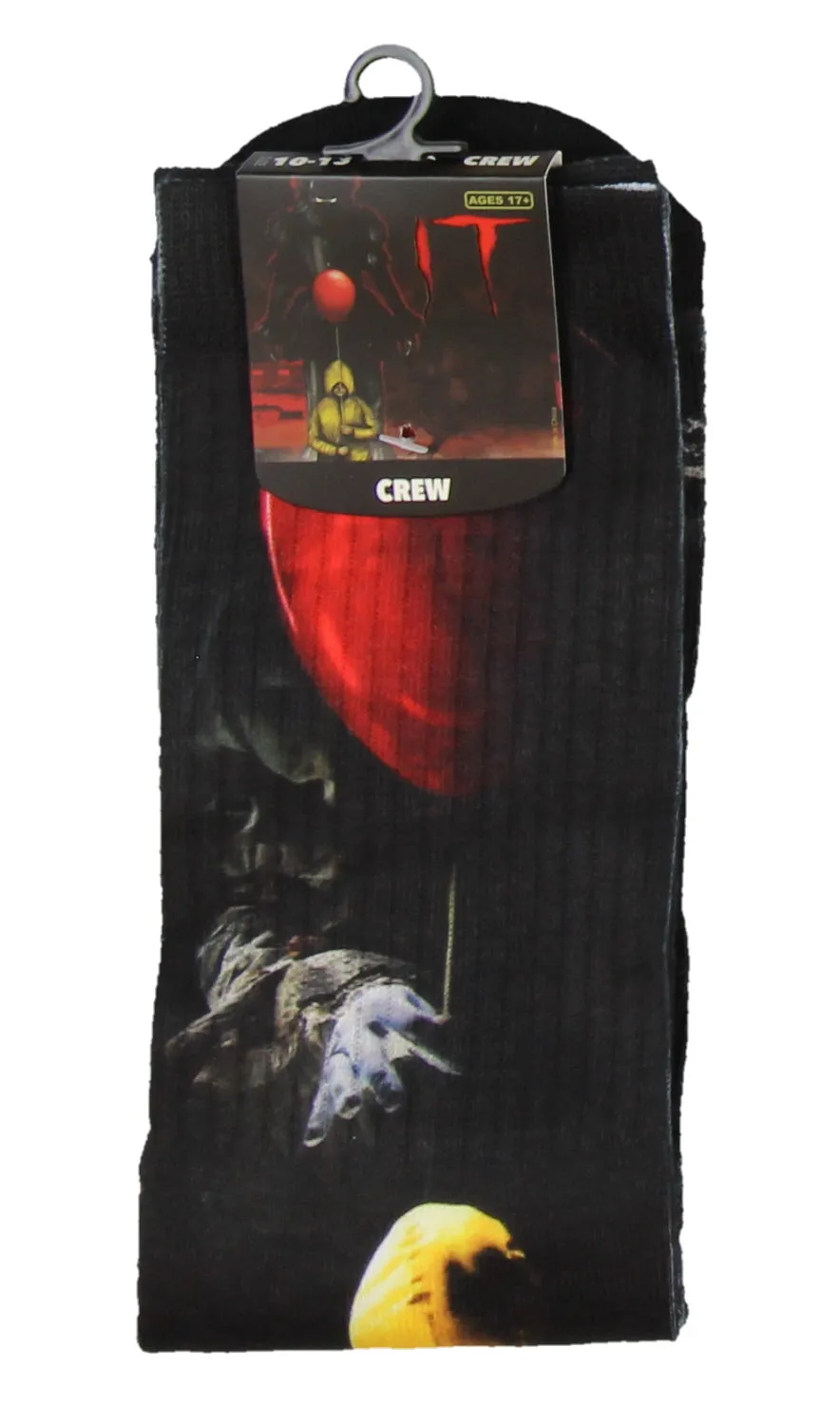 Stephen King IT Georgie And Pennywise With Red Balloon Sublimated Crew Socks