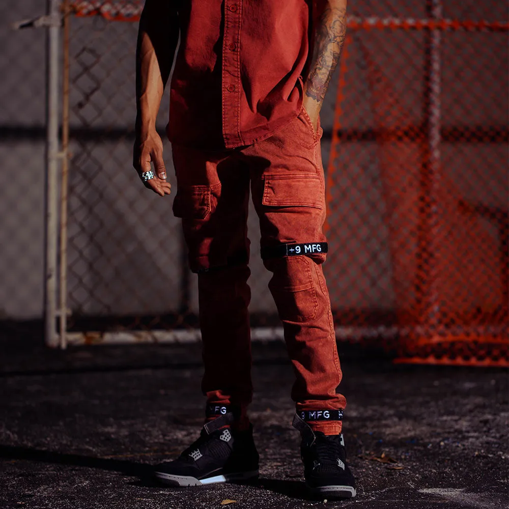 Strapped Up Vintage Washed Utility Pants Rust