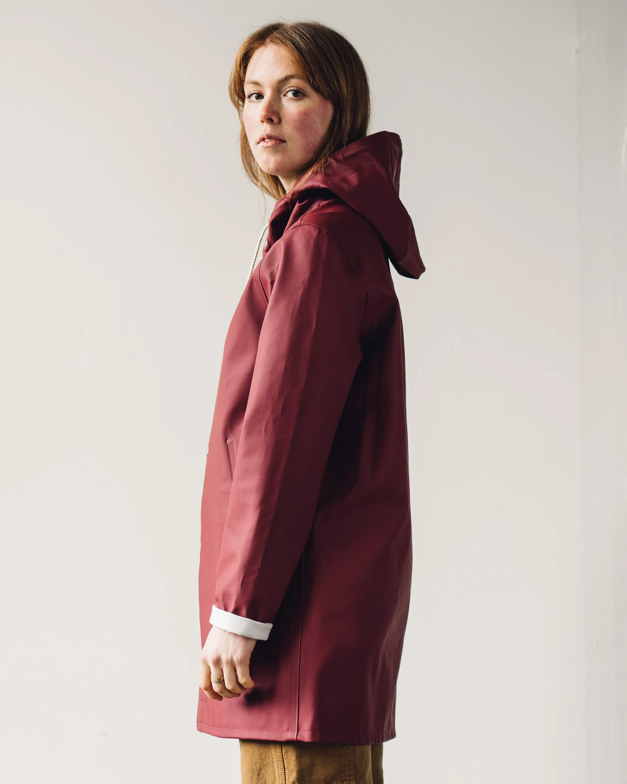 Stutterheim Stockholm Raincoat, Burgundy