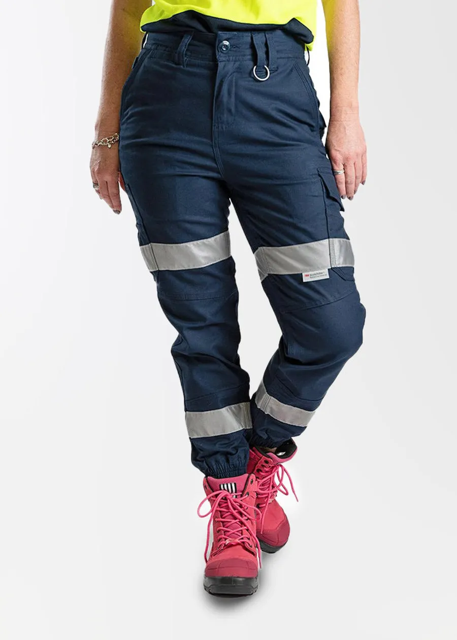 Taped cuffed womens work pant