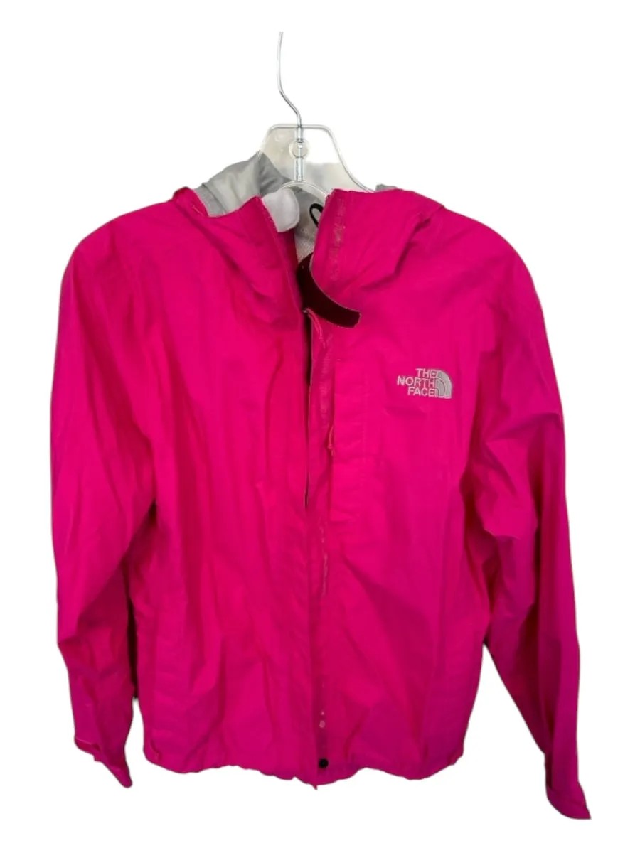 The North Face Pink Nylon Hood Full ZIp Athletic Raincoat