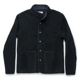 The Port Jacket in Navy Sherpa