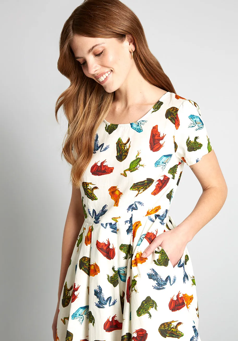 Trippy Tree Frogs Mini Dress