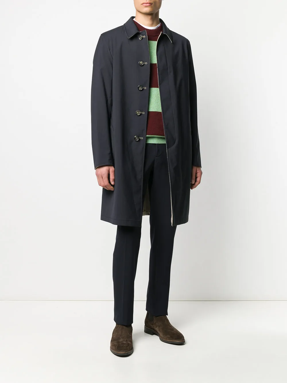 Virgin wool reversible coat