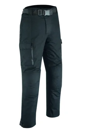 Warrior Gears Waterproof Trousers Men, Waxed Cotton Motorcycle Trousers for Men with Removable Lining and CE Armours