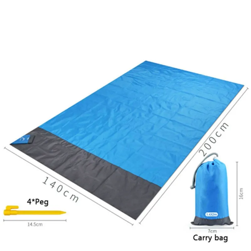 Waterproof Beach Towel Blanket Pocket Sand Free Towel Large Portable Mat Beach Camping Outdoor Towel Beach Picnic Mat Towel