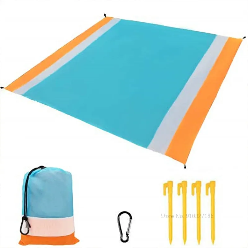 Waterproof Beach Towel Blanket Pocket Sand Free Towel Large Portable Mat Beach Camping Outdoor Towel Beach Picnic Mat Towel