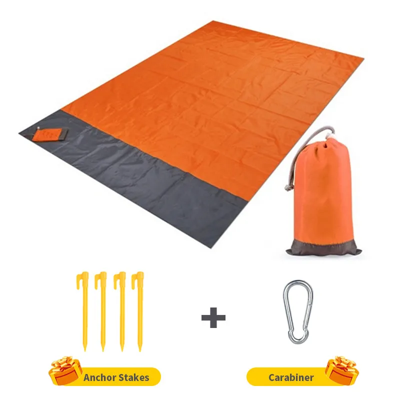 Waterproof Pocket Beach Blanket Folding Camping Mat Mattress Portable Lightweight Mat Outdoor Picnic Mat Sand Beach Mat