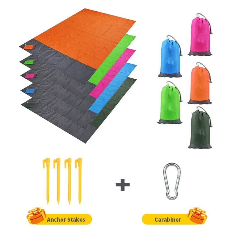 Waterproof Pocket Beach Blanket Folding Camping Mat Mattress Portable Lightweight Mat Outdoor Picnic Mat Sand Beach Mat