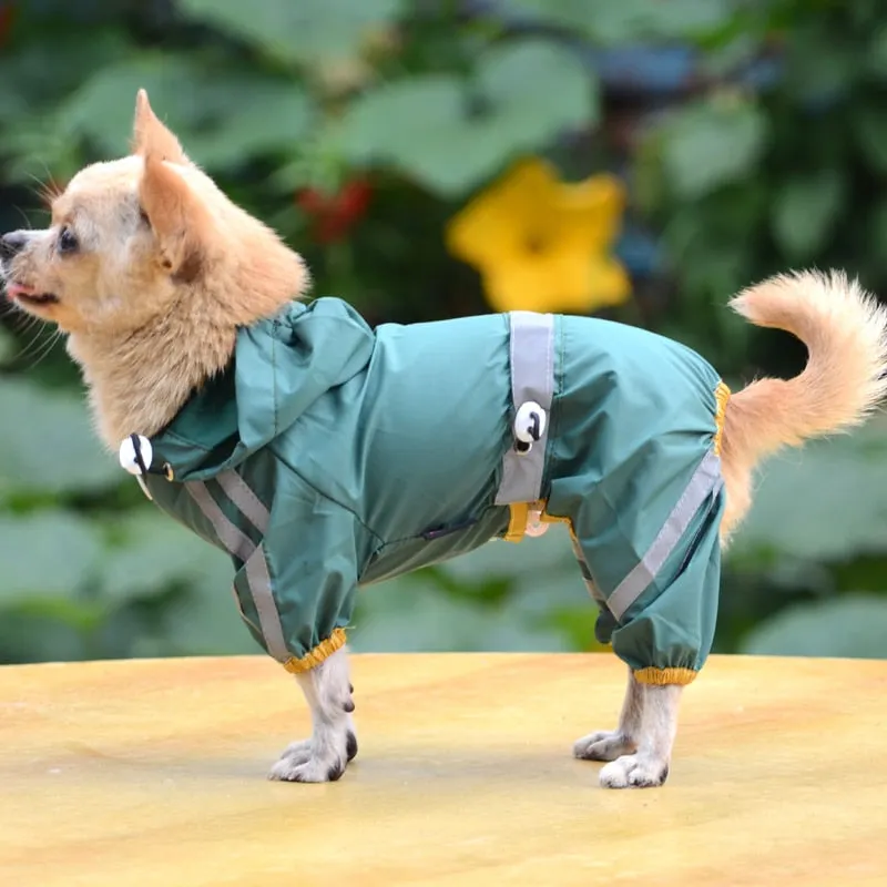 Waterproof Raincoat with Hood for Dogs for Rainy Season