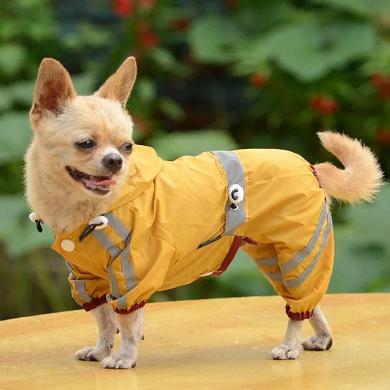 Waterproof Raincoat with Hood for Dogs for Rainy Season