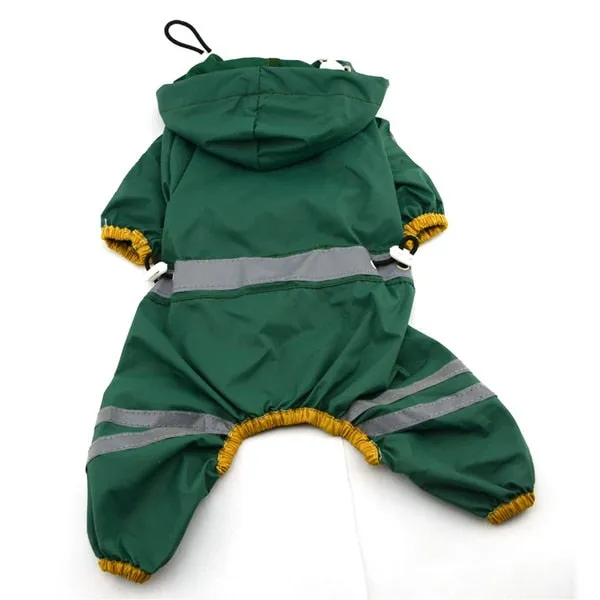 Waterproof Raincoat with Hood for Dogs for Rainy Season