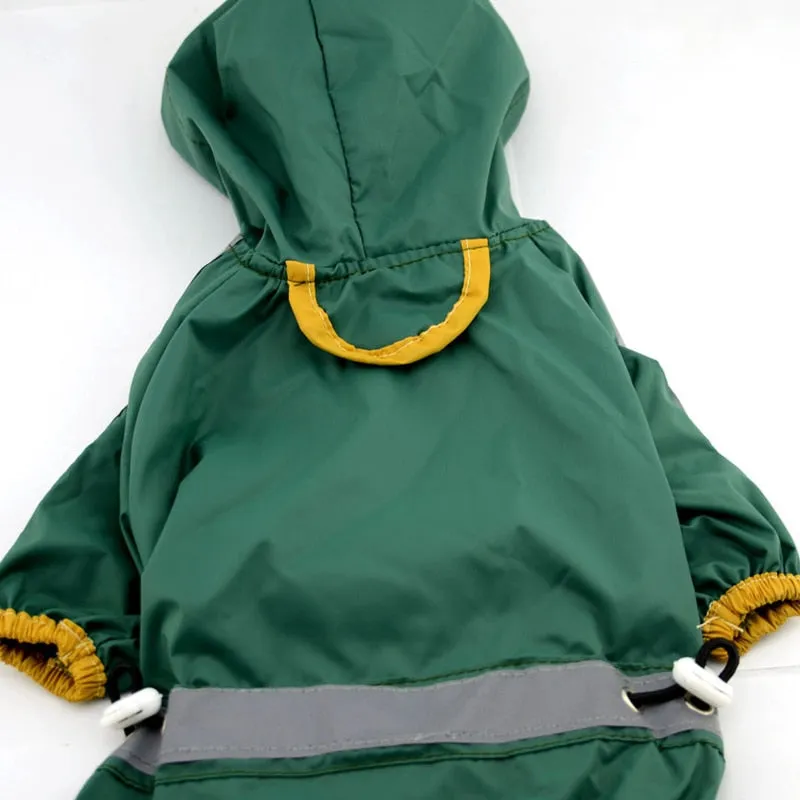 Waterproof Raincoat with Hood for Dogs for Rainy Season