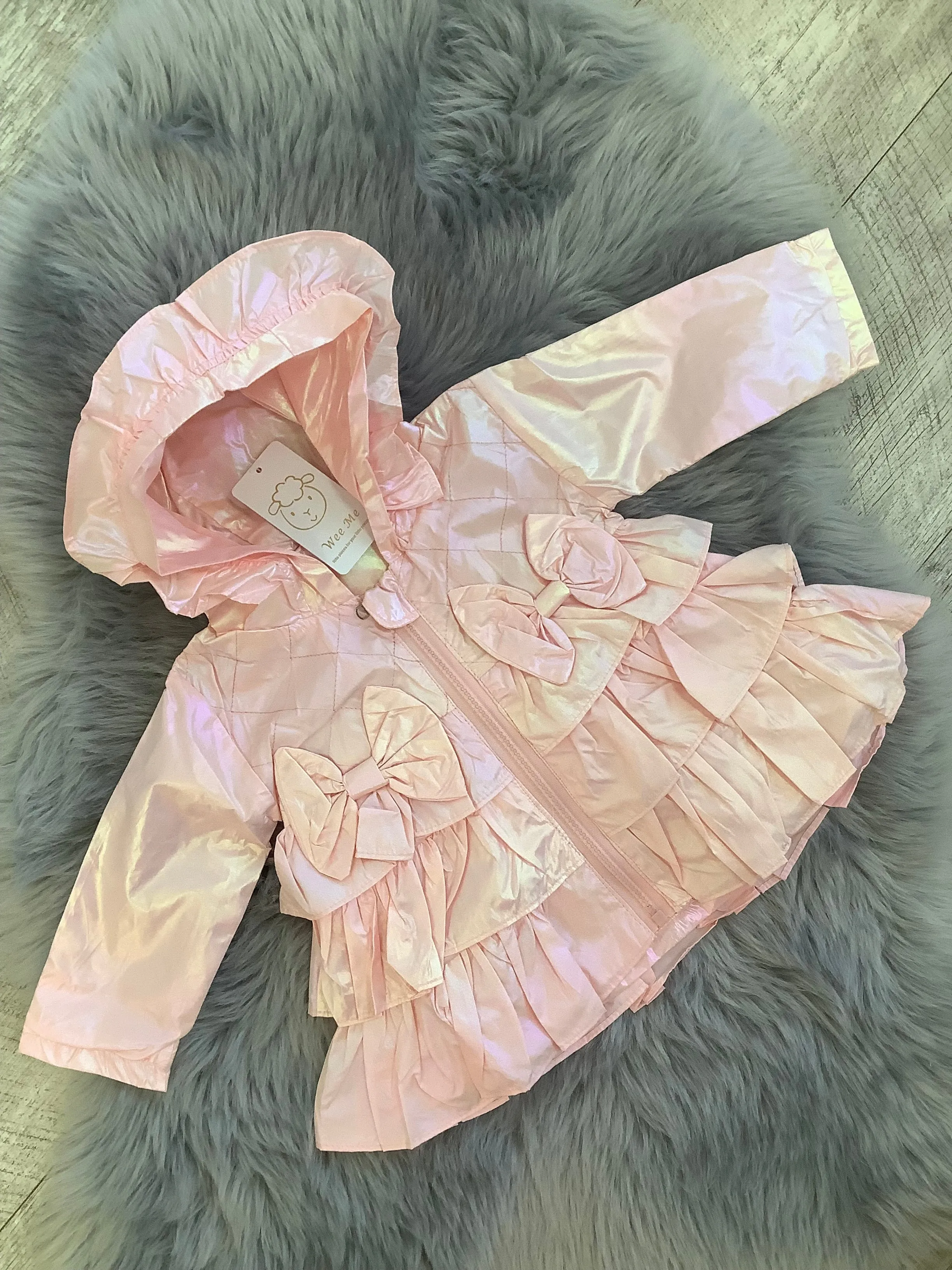 Wee Me Pink Frilly Raincoat MYD463P XMAS