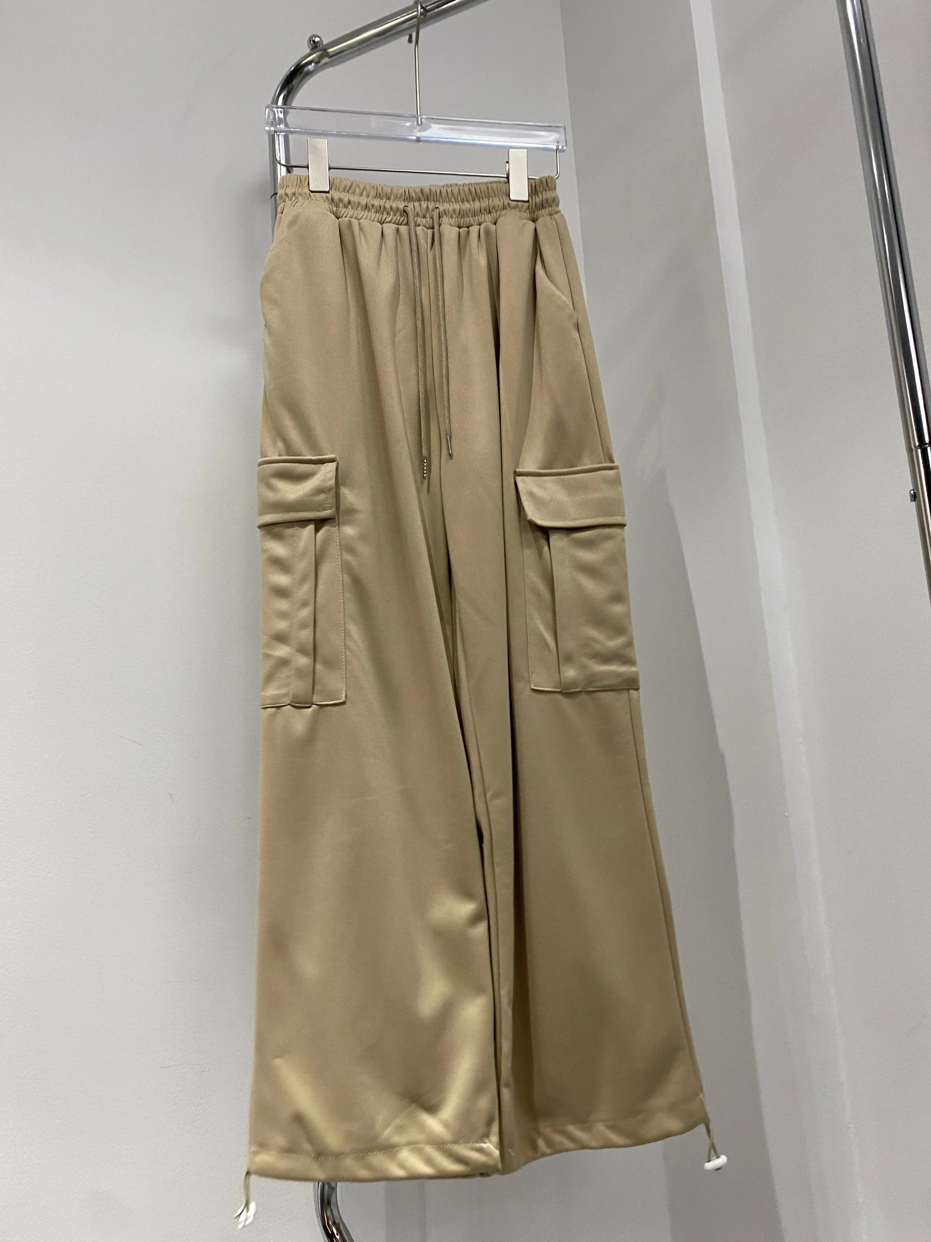 Wide Leg Baggy Sweatpants - Milk Tea