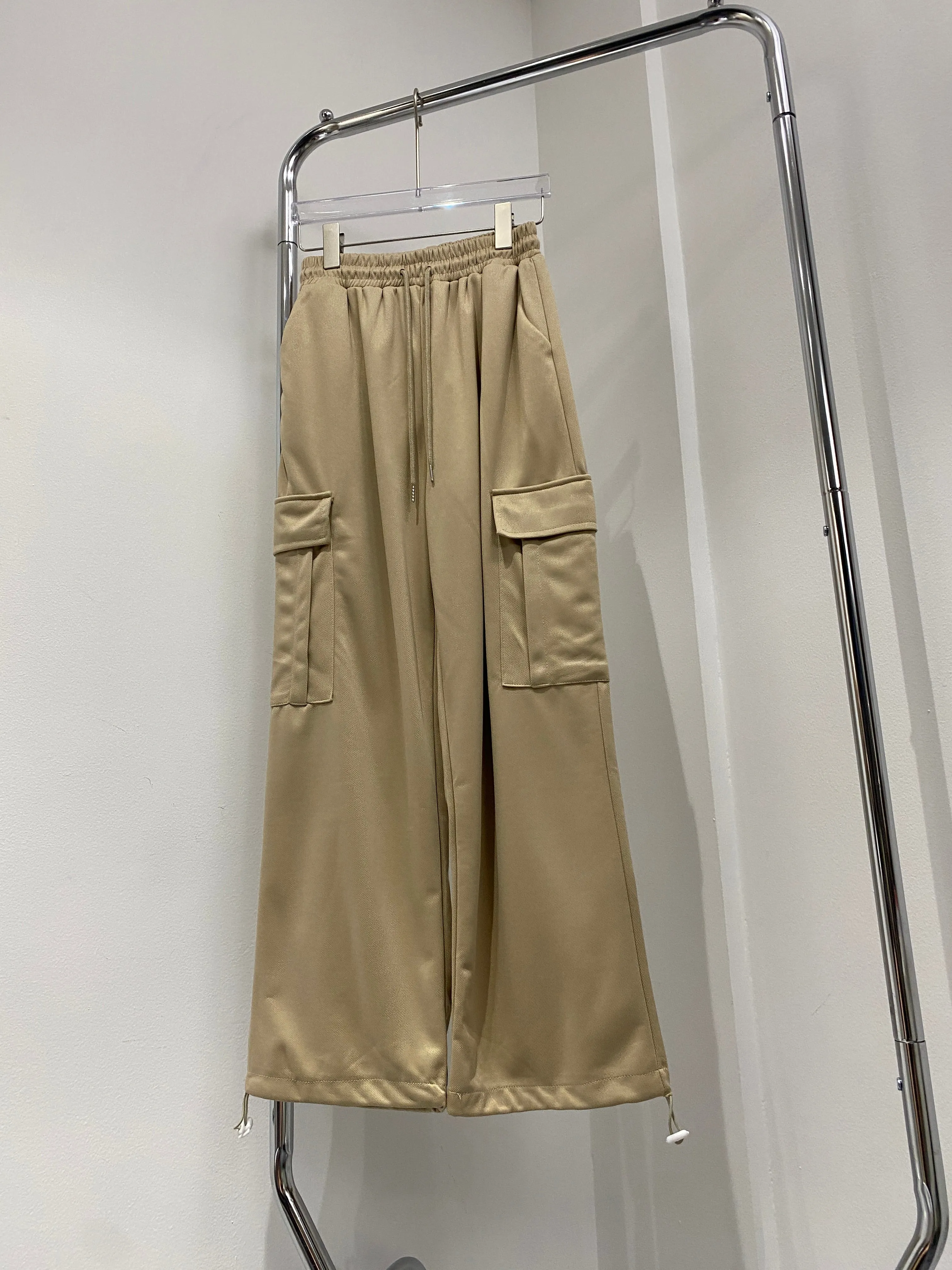 Wide Leg Baggy Sweatpants - Milk Tea