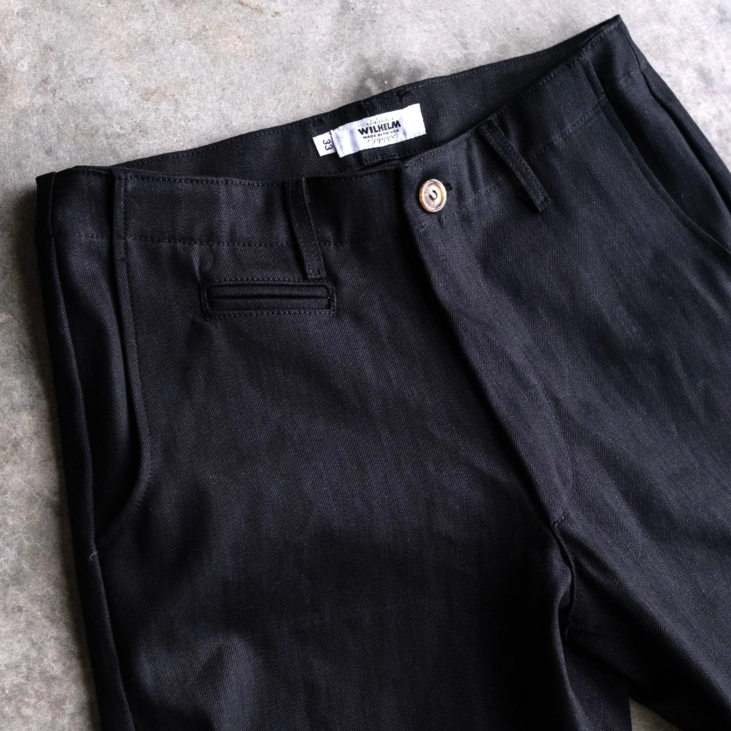 Wilhelm Selvedge Chino 14oz Vidalia Mills Black Denim Sz 36