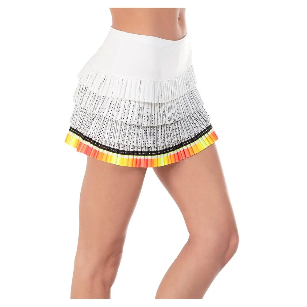 Women`s Heat Wave Pleated Tennis Skort White