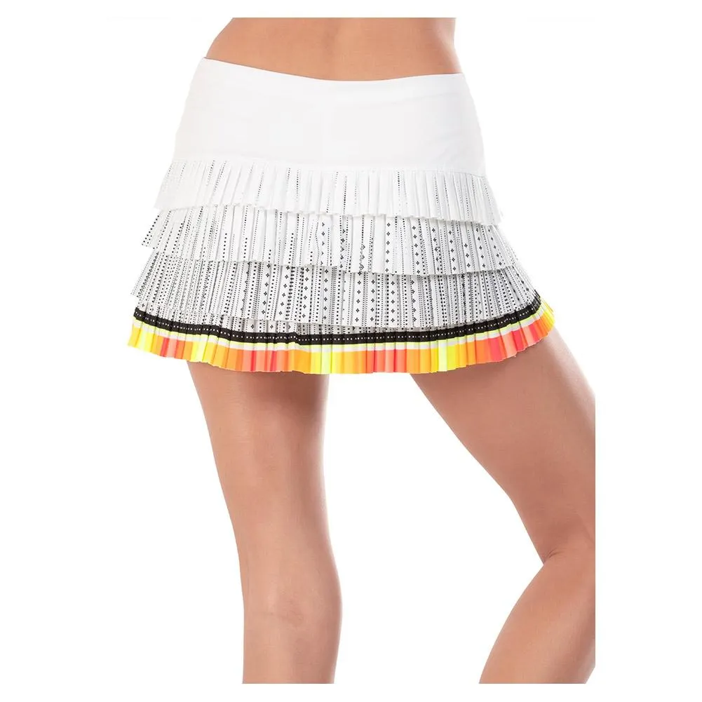 Women`s Heat Wave Pleated Tennis Skort White