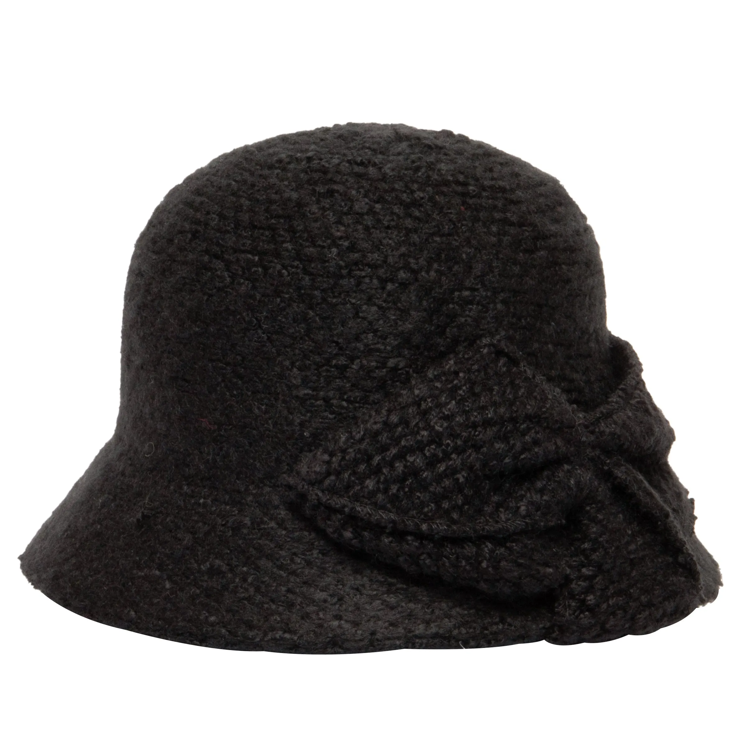 Women's Knit Cloche w/Wrapped Bow