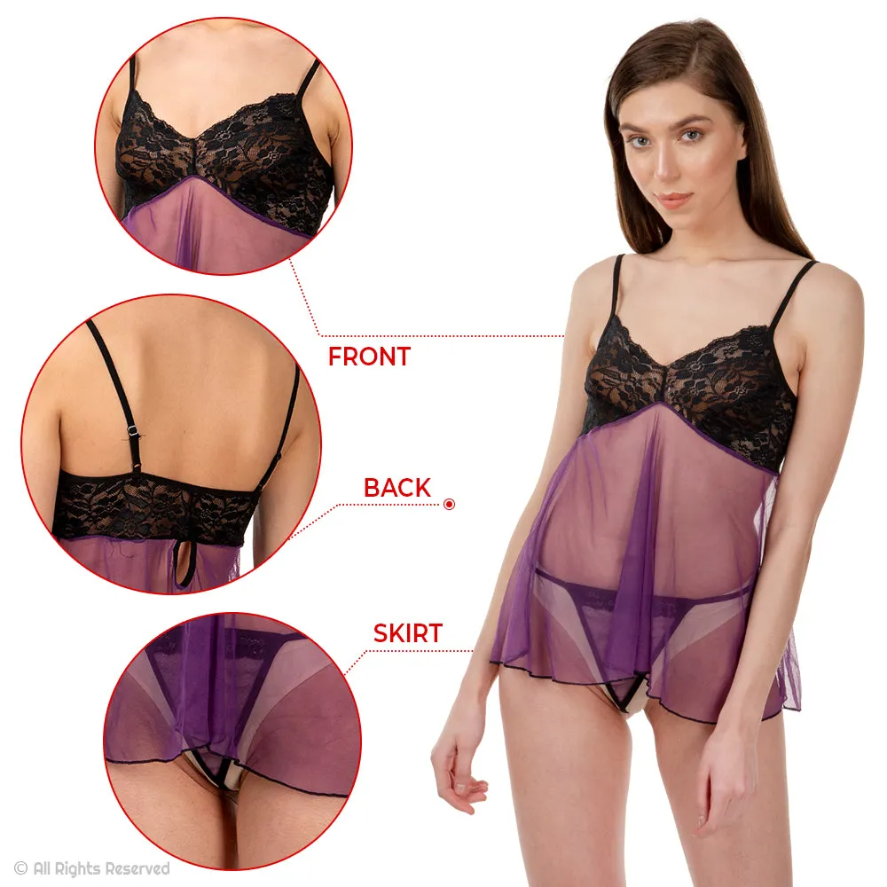 Women's Sexy Lace Babydoll Sleepwear